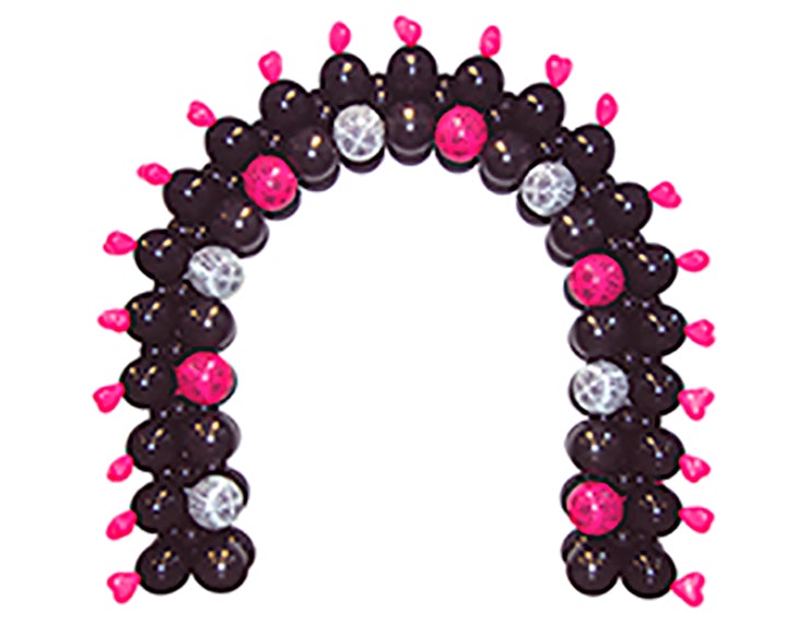 ARCO CORAZONES FUCSIA MINI